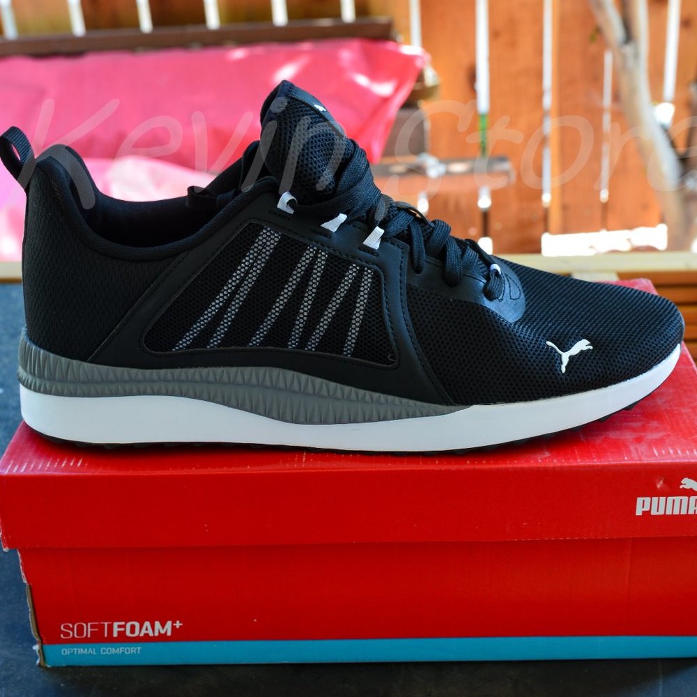 PUMA Mens Pacer Net Cage Trainers Sneakers Running Shoes Black - Picture 15 of 16